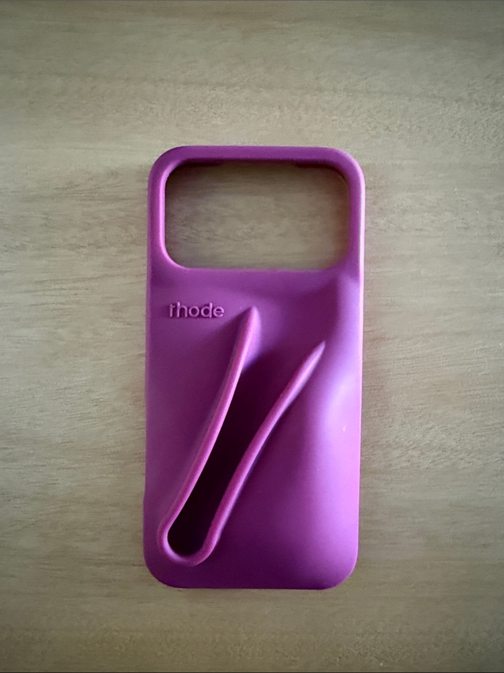 RHODE Magenta Phone Case with Integrated Lip Gloss Holder